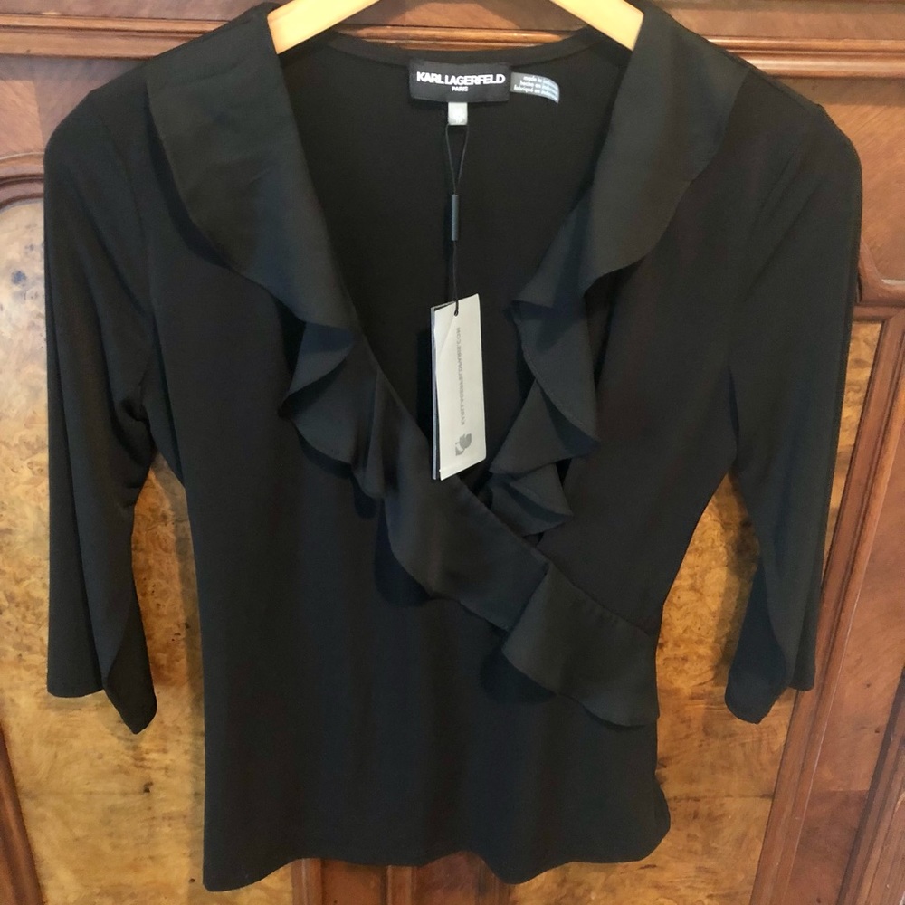 Karl Lagerfeld blouse with ruffles